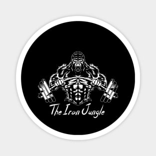 The Iron Jungle Gorilla Gym (White) Magnet